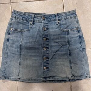 American Eagle Outfitters Light Blue Denim Skirt